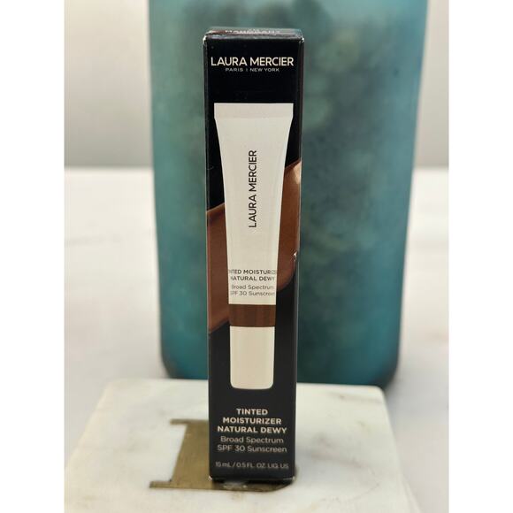 Laura Mercier Tinted Moisturizer Natural Dewy SPF 30 Sunscreen NIB 7N Mahogany - Picture 1 of 8